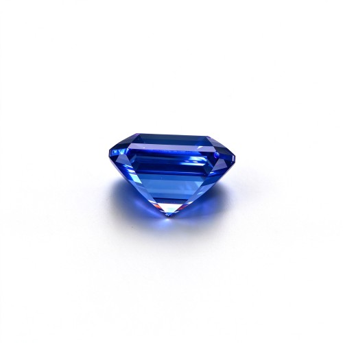Royal Blue Sapphire Gemstone, Lab-Created, 12mm Square Asscher Cut, Loose Blue Sapphire for Custom Rings, Pendants and Jewelry Making
