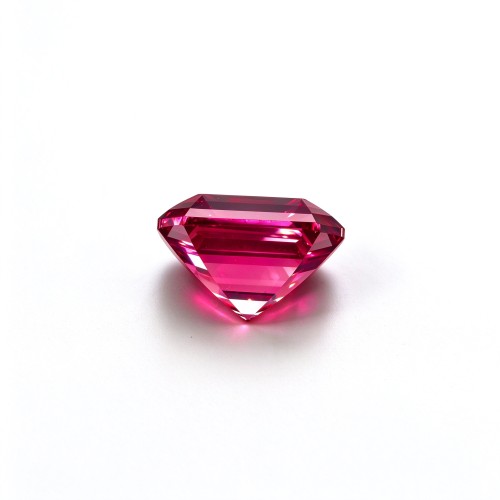 Hot Pink Sapphire | Durable Gemstone | Lab-Created Corundum, Square Asscher Cut, 12x12mm, Hot Pink | Rings, Pendants, Custom Jewelry