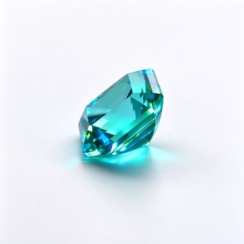 Mint Green Sapphire Gemstone, Lab-Created, 12mm Square Asscher Cut, Loose Green Sapphire for Custom Rings, Pendants and Jewelry Making