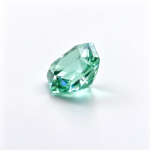 Mint Green Sapphire | Durable Gemstone | Lab-Created, Square Asscher Cut, 12x12mm, Mint Green | Rings, Pendants, Custom Jewelry