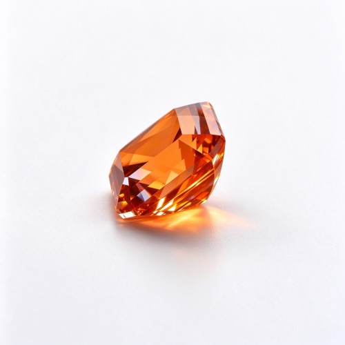 Orange Fanta Sapphire | Durable Gemstone | Lab-Created, Square Asscher Cut, 14x14mm, Orange | Rings, Pendants, Custom Jewelry