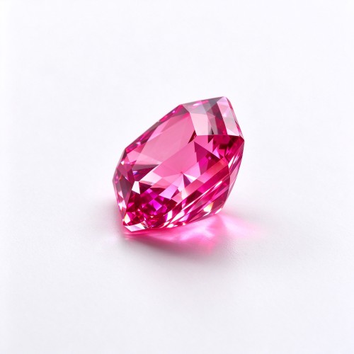 Hot Pink Sapphire | Durable Gemstone | Lab-Created Corundum, Square Asscher Cut, 12x12mm, Hot Pink | Rings, Pendants, Custom Jewelry