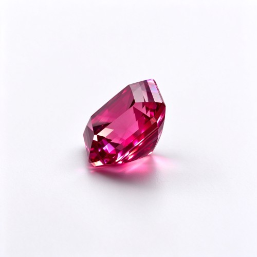 Hot Pink Sapphire | Durable Gemstone | Lab-Created Corundum, Square Asscher Cut, 12x12mm, Hot Pink | Rings, Pendants, Custom Jewelry