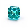Mint Green Sapphire Gemstone, Lab-Created, 12mm Square Asscher Cut, Loose Green Sapphire for Custom Rings, Pendants and Jewelry Making