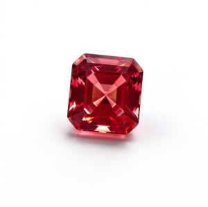 Lab Grown Ruby Gemstone, 12x12mm Square Asscher Cut, Loose Red Ruby for Custom Rings, Pendants and Jewelry Making