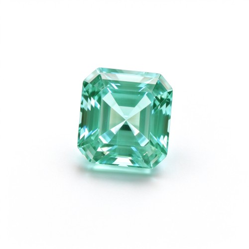 Mint Green Sapphire | Durable Gemstone | Lab-Created, Square Asscher Cut, 12x12mm, Mint Green | Rings, Pendants, Custom Jewelry