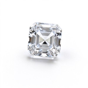 White Sapphire | Durable Gemstone | Lab-Created, Square Asscher Cut, 14x14mm, White | Rings, Pendants, Custom Jewelry