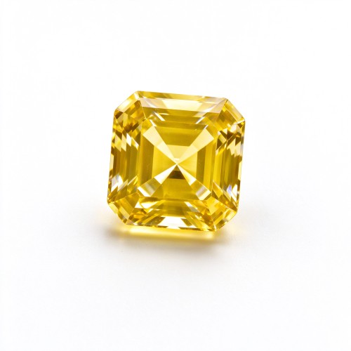 Orange Fanta Sapphire | Durable Gemstone | Lab-Created, Square Asscher Cut, 12x12mm, Orange | Rings, Pendants, Custom Jewelry