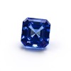 Royal Blue Sapphire Gemstone, Lab-Created, 12mm Square Asscher Cut, Loose Blue Sapphire for Custom Rings, Pendants and Jewelry Making