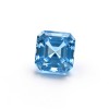 Aquamarine Gemstone, Lab-Created, 12mm Square Asscher Cut, Loose Aquamarine for Custom Rings, Pendants and Jewelry Making