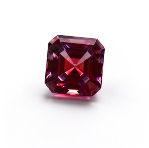 Lab Grown Ruby Gemstone, 12x12mm Square Asscher Cut, Loose Red Ruby for Custom Rings, Pendants and Jewelry Making