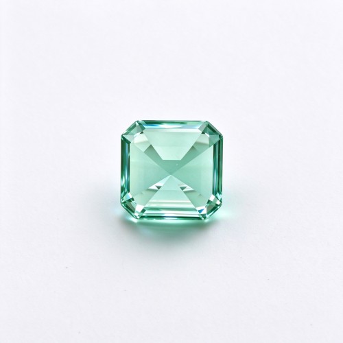 Mint Green Sapphire | Durable Gemstone | Lab-Created, Square Asscher Cut, 12x12mm, Mint Green | Rings, Pendants, Custom Jewelry