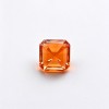 Orange Fanta Sapphire | Durable Gemstone | Lab-Created, Square Asscher Cut, 14x14mm, Orange | Rings, Pendants, Custom Jewelry