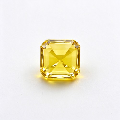 Orange Fanta Sapphire | Durable Gemstone | Lab-Created, Square Asscher Cut, 12x12mm, Orange | Rings, Pendants, Custom Jewelry