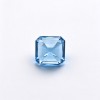 Aquamarine Gemstone, Lab-Created, 12mm Square Asscher Cut, Loose Aquamarine for Custom Rings, Pendants and Jewelry Making