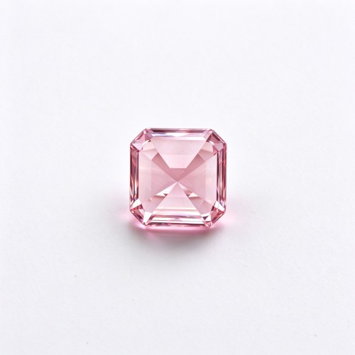Pink Sapphire | Durable Gemstone | Lab-Created, Square Asscher Cut, 12x12mm, Cherry Blossom Pink | Rings, Pendants, Custom Jewelry