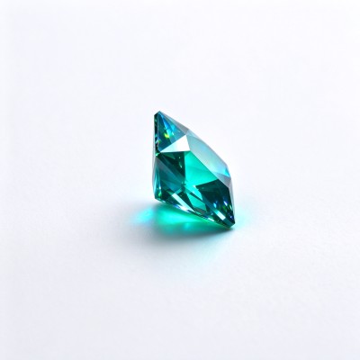 Paraiba Color Gemstone, Lab-Created, 10x10mm Square Princess Cut, Blue Green Loose Stone for Custom Rings, Pendants and Jewelry Making