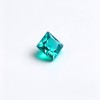 Paraiba Color Gemstone, Lab-Created, 10x10mm Square Princess Cut, Blue Green Loose Stone for Custom Rings, Pendants and Jewelry Making