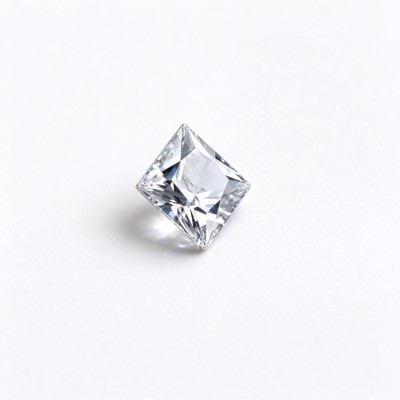 White Sapphire | Durable Gemstone | Lab-Created, Square Princess Cut, 10x10mm, White | Rings, Pendants, Custom Jewelry