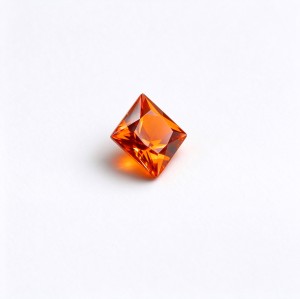 Fanta Sapphire | Vibrant Orange Gemstone | Lab-Created, Square Princess Cut, 10x10mm, Fanta Orange | Rings, Pendants, Custom Jewelry