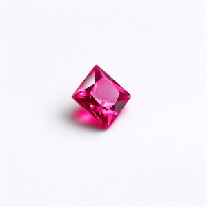 Hot Pink Gemstone, Lab-Created, 10x10mm Square Princess Cut, Loose Pink Stone for Custom Rings, Pendants and Jewelry Making