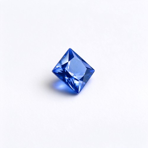 Cornflower Blue Sapphire Gemstone, Lab-Created, 10x10mm Square Princess Cut, Loose Blue Sapphire for Custom Rings and Jewelry Making