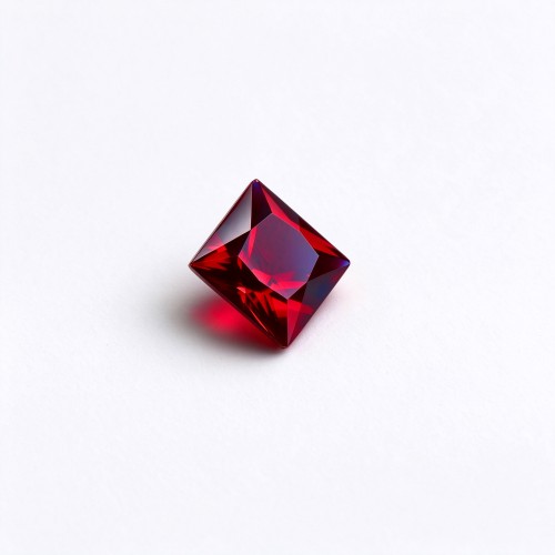Pigeon Blood Red Ruby Gemstone, Lab-Created, 10x10mm Square Princess Cut, Loose Ruby for Custom Rings, Pendants and Jewelry Making
