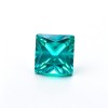 Paraiba Color Gemstone, Lab-Created, 10x10mm Square Princess Cut, Blue Green Loose Stone for Custom Rings, Pendants and Jewelry Making