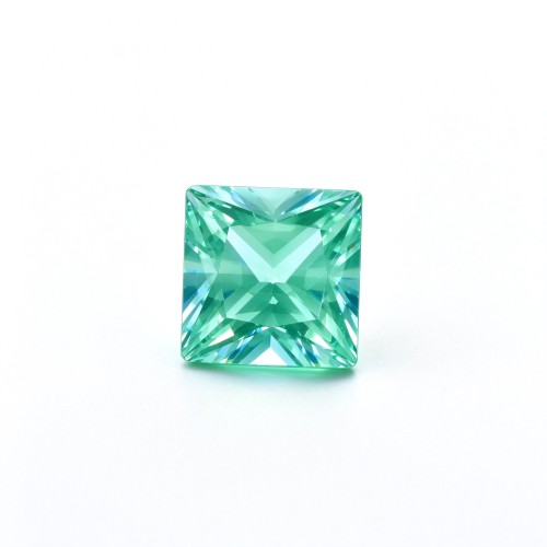 Mint Green Gemstone, Lab-Created, 10x10mm Square Princess Cut, Loose Green Stone for Custom Rings, Pendants and Jewelry Making
