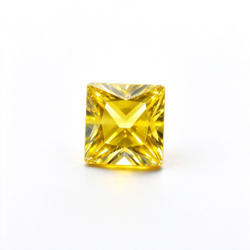 Canary Yellow Gemstone | Vibrant Yellow Gemstone | Lab-Created, Square Princess Cut, 10x10mm, Canary Yellow | Rings, Pendants, Custom Jewelry
