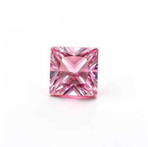 Sakura Pink Gemstone, Lab-Created, 10x10mm Square Princess Cut, Loose Pink Stone for Custom Rings, Pendants and Jewelry Making