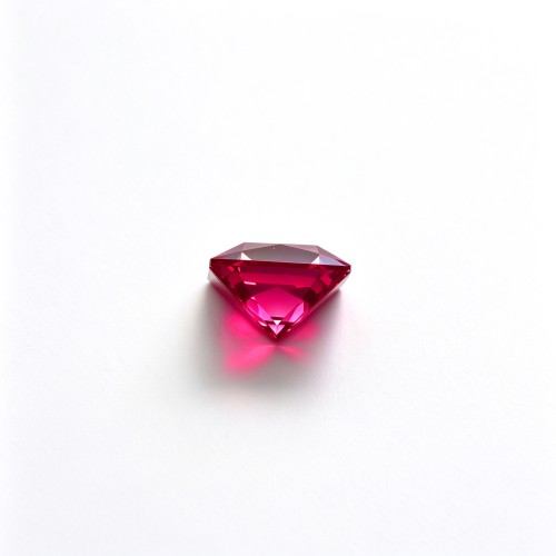 Rubellite Tourmaline Gemstone, Lab-Created, 10x10mm Square Princess Cut, Loose Pink Red Stone for Custom Rings and Jewelry Making