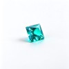Paraiba Color Gemstone, Lab-Created, 10x10mm Square Princess Cut, Blue Green Loose Stone for Custom Rings, Pendants and Jewelry Making