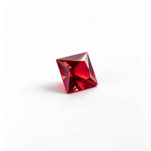 Ruby Gemstone, Lab-Created, 10x10mm Square Princess Cut, Loose Red Ruby for Custom Rings, Pendants and Jewelry Making