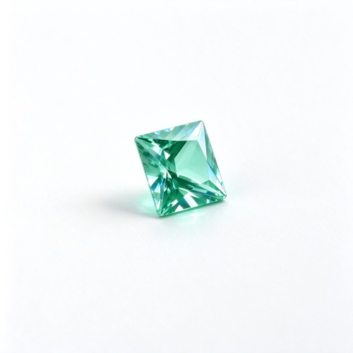 Mint Green Gemstone, Lab-Created, 10x10mm Square Princess Cut, Loose Green Stone for Custom Rings, Pendants and Jewelry Making