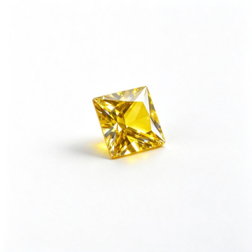 Canary Yellow Gemstone | Vibrant Yellow Gemstone | Lab-Created, Square Princess Cut, 10x10mm, Canary Yellow | Rings, Pendants, Custom Jewelry