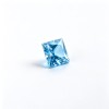 Lab Created Aquamarine Gemstone, 10x10mm Square Princess Cut, Loose Aquamarine for Custom Rings, Pendants and Jewelry Making