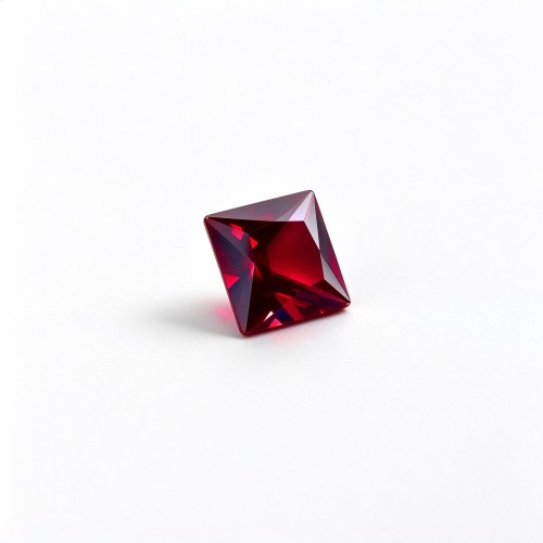 Pigeon Blood Red Ruby Gemstone, Lab-Created, 10x10mm Square Princess Cut, Loose Ruby for Custom Rings, Pendants and Jewelry Making