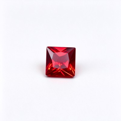 Ruby Gemstone, Lab-Created, 10x10mm Square Princess Cut, Loose Red Ruby for Custom Rings, Pendants and Jewelry Making