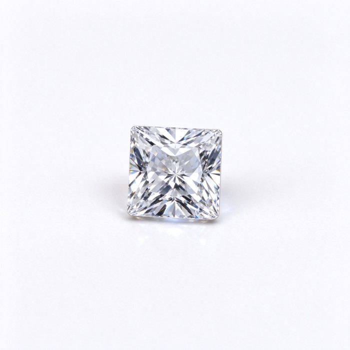 White Sapphire | Durable Gemstone | Lab-Created, Square Princess Cut, 10x10mm, White | Rings, Pendants, Custom Jewelry