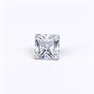 White Sapphire | Durable Gemstone | Lab-Created, Square Princess Cut, 10x10mm, White | Rings, Pendants, Custom Jewelry