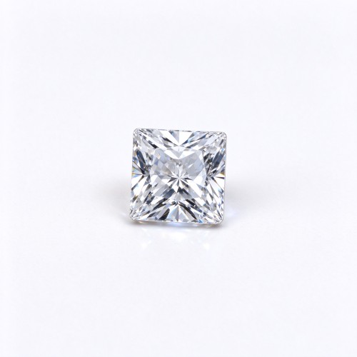 White Sapphire | Durable Gemstone | Lab-Created, Square Princess Cut, 10x10mm, White | Rings, Pendants, Custom Jewelry