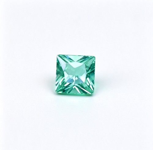 Mint Green Gemstone, Lab-Created, 10x10mm Square Princess Cut, Loose Green Stone for Custom Rings, Pendants and Jewelry Making