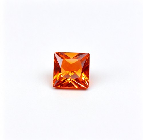 Fanta Sapphire | Vibrant Orange Gemstone | Lab-Created, Square Princess Cut, 10x10mm, Fanta Orange | Rings, Pendants, Custom Jewelry