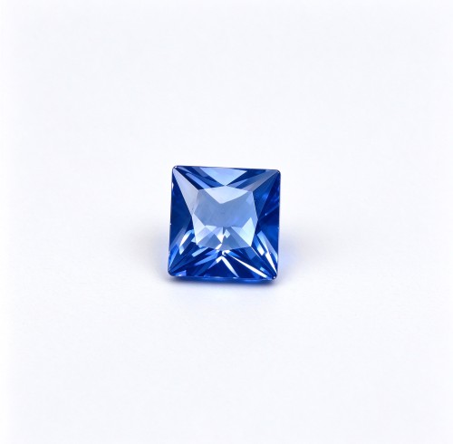 Cornflower Blue Sapphire Gemstone, Lab-Created, 10x10mm Square Princess Cut, Loose Blue Sapphire for Custom Rings and Jewelry Making
