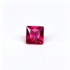 Rubellite Tourmaline Gemstone, Lab-Created, 10x10mm Square Princess Cut, Loose Pink Red Stone for Custom Rings and Jewelry Making
