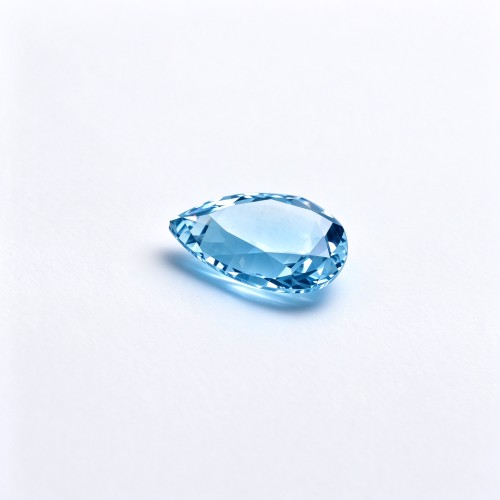 Aquamarine | Elegant Light Blue Gemstone | Lab-Created, Pear Cut, 13x18mm | Rings, Pendants, Custom Jewelry