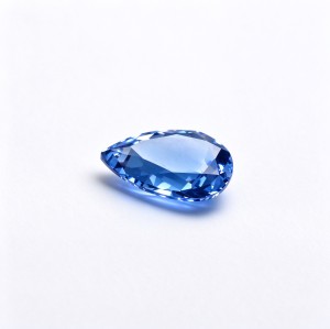 Cornflower Blue Gemstone | Vivid Blue Gemstone | Lab-Created, Pear Cut, 13x18mm | Rings, Pendants, Custom Jewelry