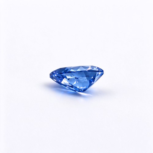 Cornflower Blue Gemstone | Vivid Blue Gemstone | Lab-Created, Pear Cut, 13x18mm | Rings, Pendants, Custom Jewelry