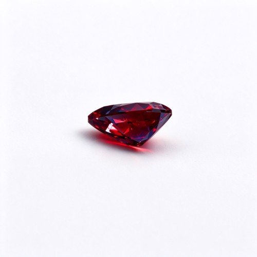 Pigeon Blood Red Gemstone | Vivid Red Gemstone | Lab-Created, Pear Cut, 13x18mm | Rings, Pendants, Custom Jewelry